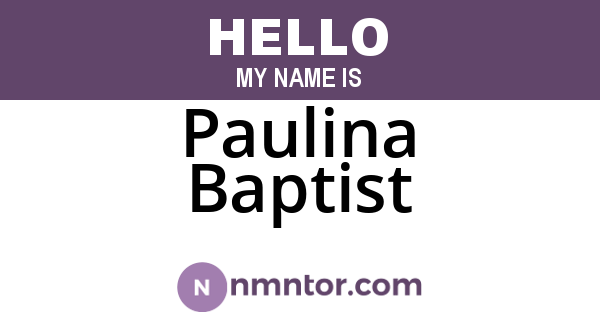 Paulina Baptist