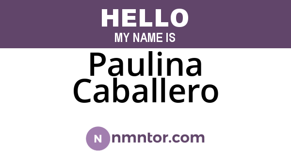 Paulina Caballero