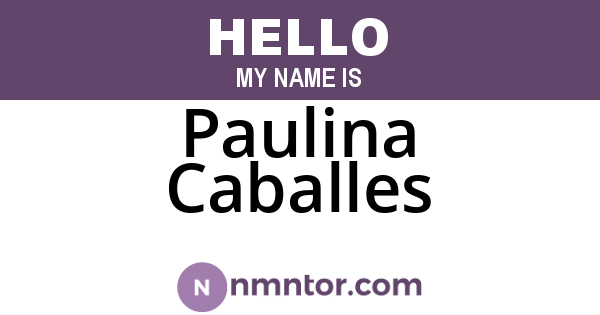 Paulina Caballes