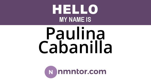 Paulina Cabanilla