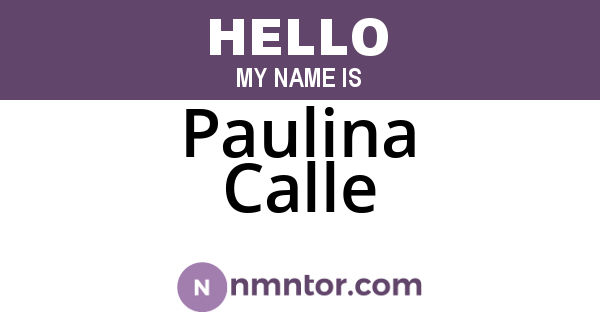 Paulina Calle