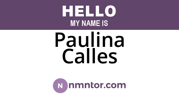 Paulina Calles