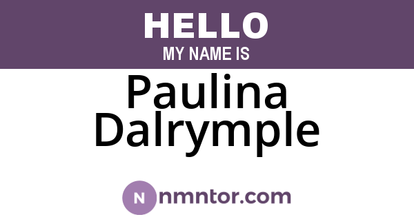 Paulina Dalrymple