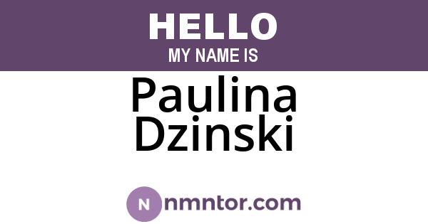 Paulina Dzinski