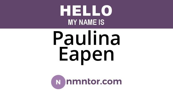 Paulina Eapen