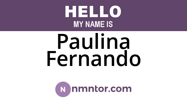 Paulina Fernando
