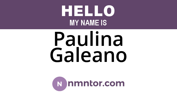Paulina Galeano