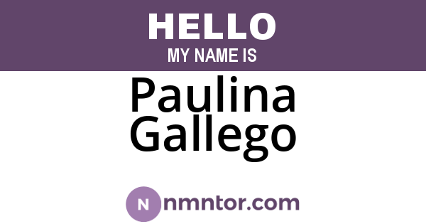 Paulina Gallego