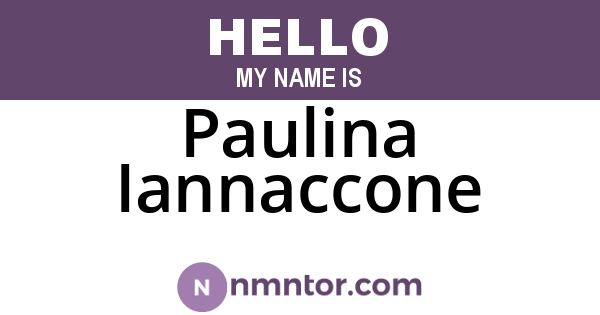 Paulina Iannaccone