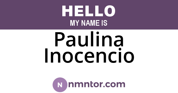 Paulina Inocencio
