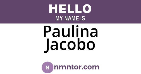 Paulina Jacobo