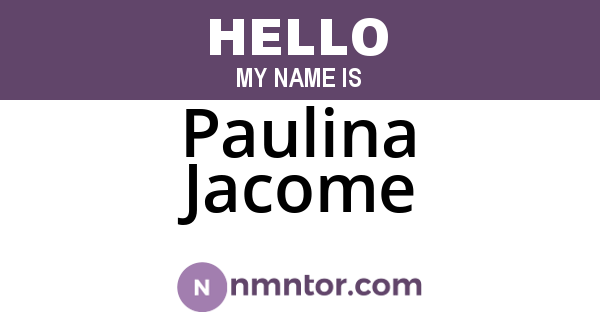 Paulina Jacome