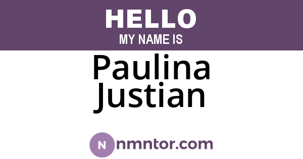 Paulina Justian