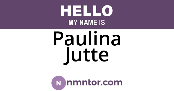 Paulina Jutte