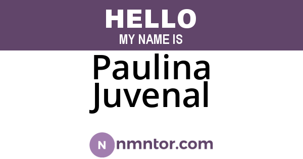 Paulina Juvenal