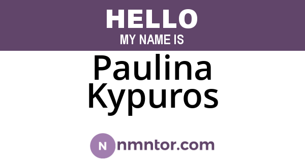 Paulina Kypuros
