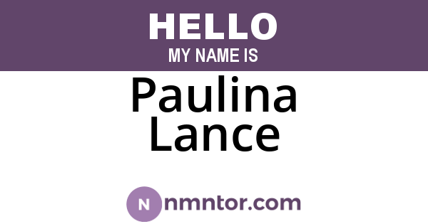 Paulina Lance