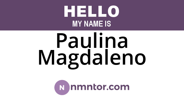 Paulina Magdaleno