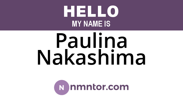 Paulina Nakashima