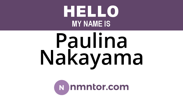 Paulina Nakayama