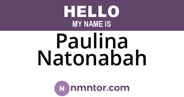 Paulina Natonabah