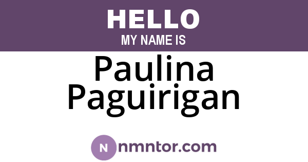 Paulina Paguirigan