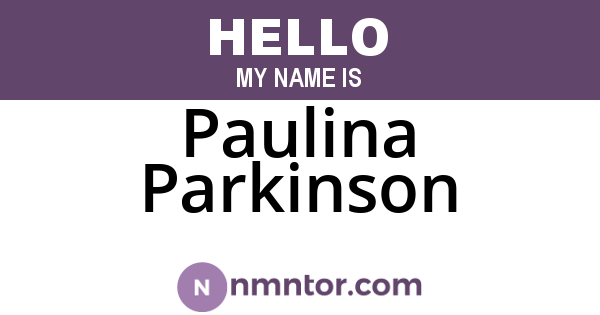 Paulina Parkinson