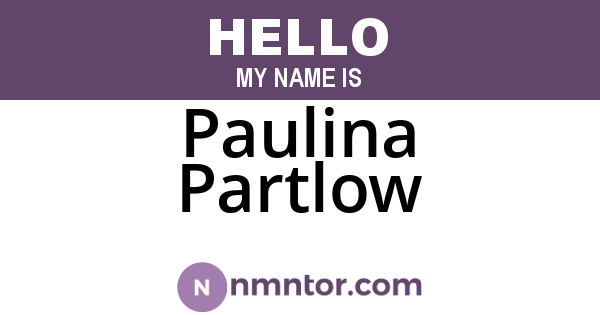 Paulina Partlow