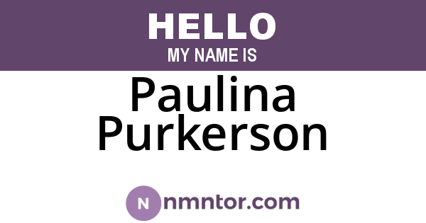 Paulina Purkerson