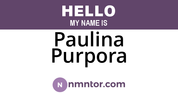 Paulina Purpora