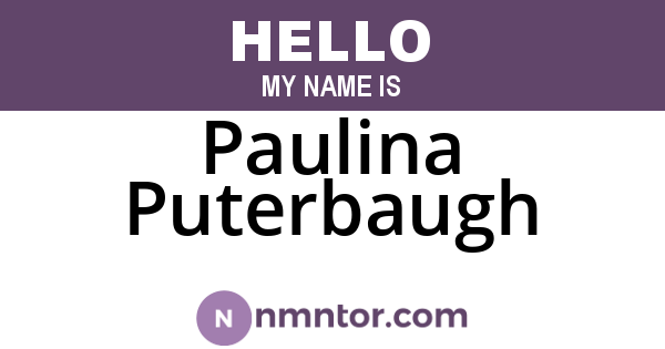 Paulina Puterbaugh