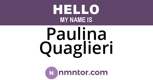Paulina Quaglieri