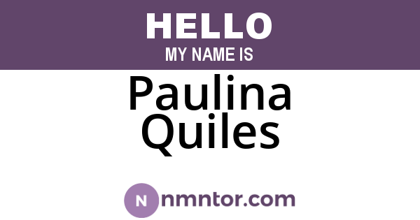 Paulina Quiles