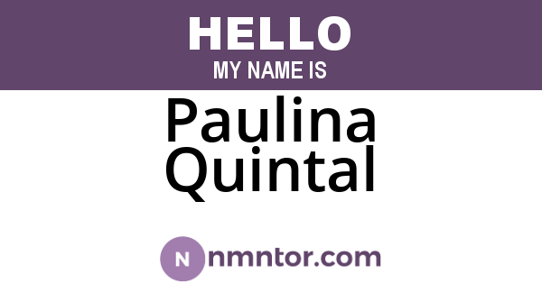 Paulina Quintal