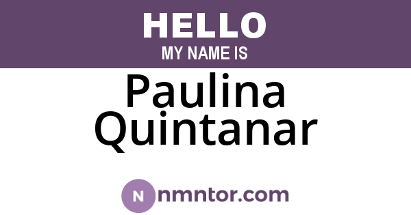 Paulina Quintanar