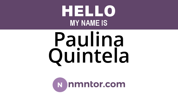 Paulina Quintela
