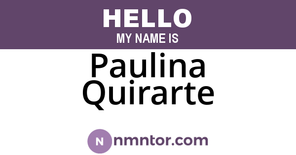 Paulina Quirarte