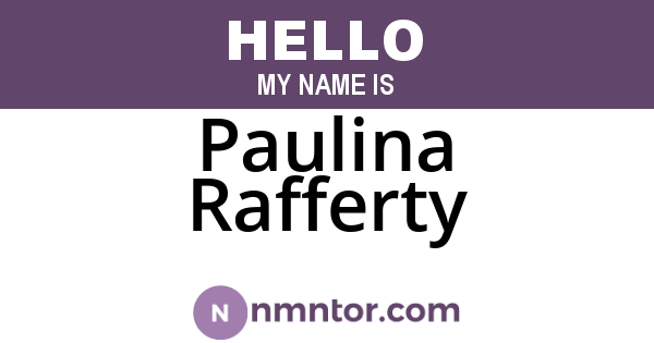 Paulina Rafferty
