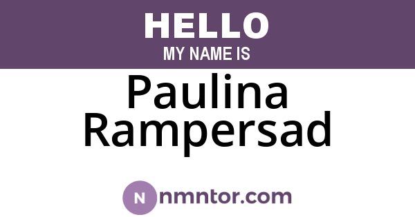 Paulina Rampersad