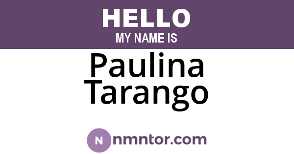 Paulina Tarango