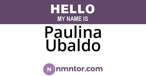 Paulina Ubaldo