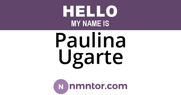 Paulina Ugarte