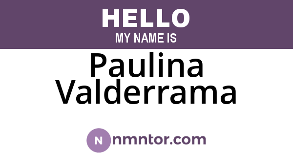 Paulina Valderrama