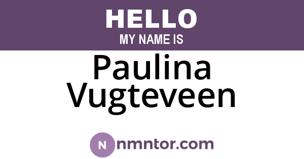 Paulina Vugteveen