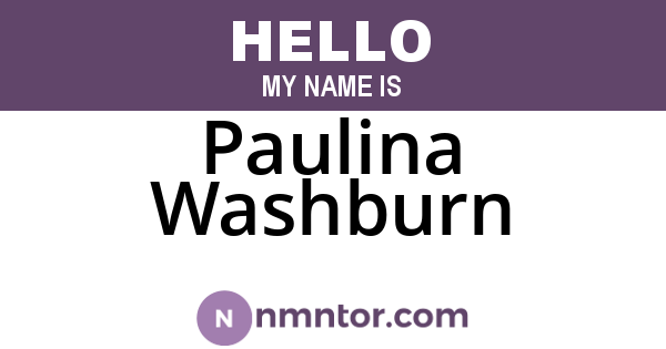 Paulina Washburn
