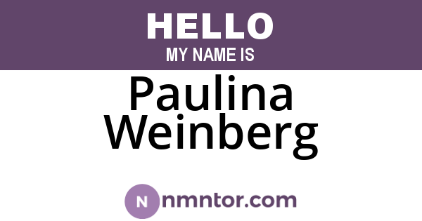 Paulina Weinberg