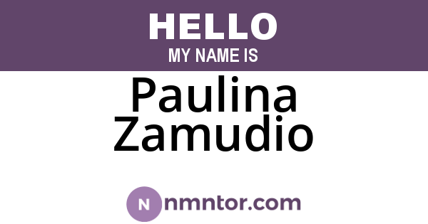Paulina Zamudio