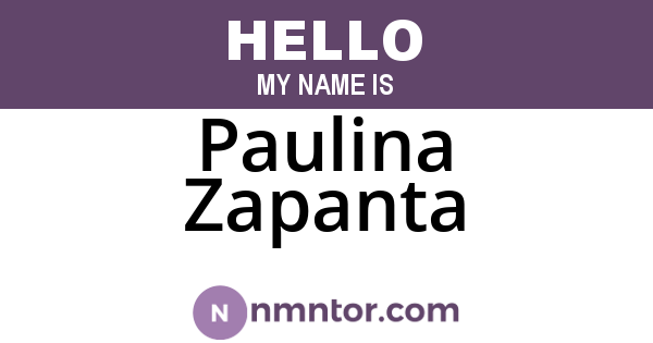 Paulina Zapanta