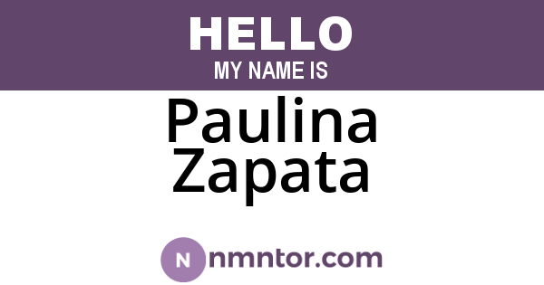 Paulina Zapata