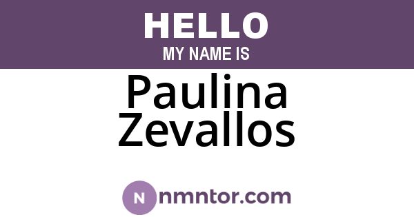 Paulina Zevallos